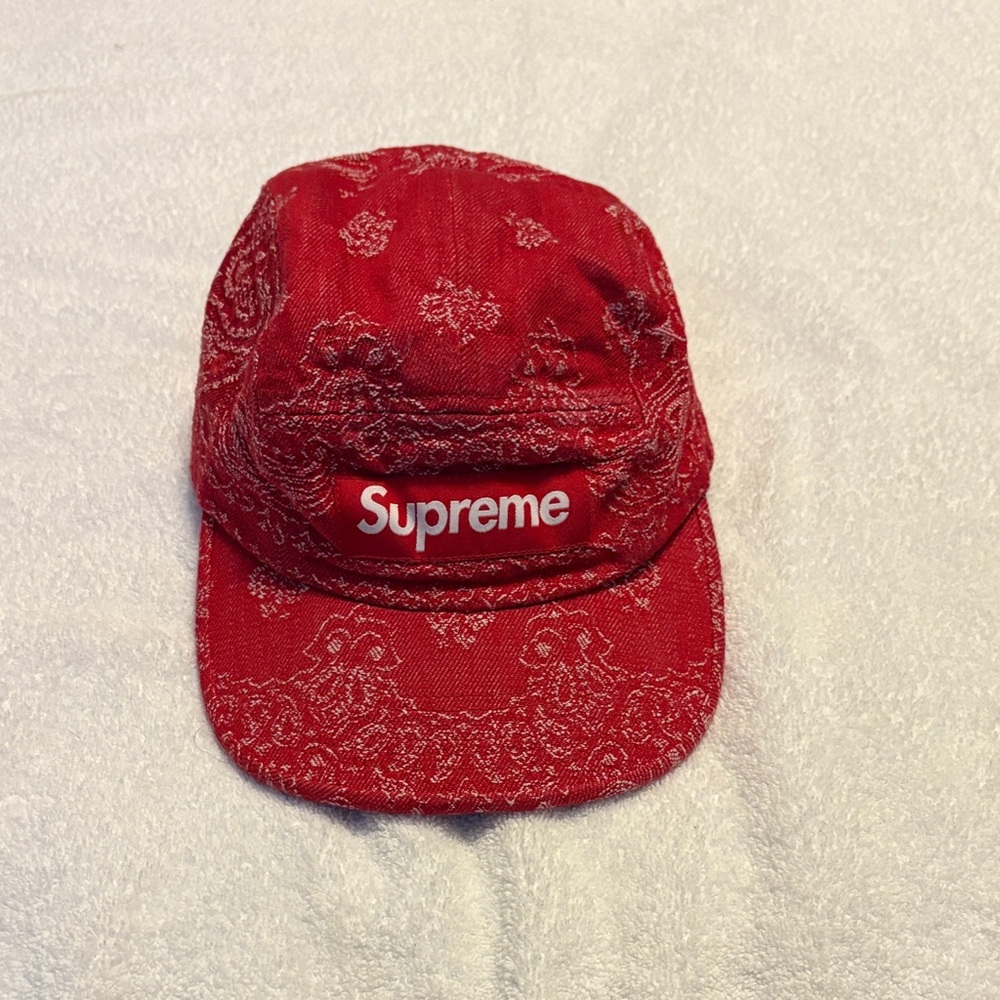 Supreme Red Paisley Cap